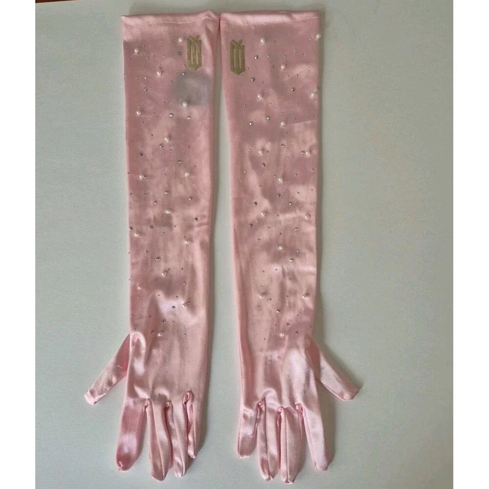 Universal Studios Wicked Glinda 6 PC Deluxe Costume Set Girls 10/12 Dress Gloves